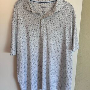 johnnie-O White Tequila Pattern Polo